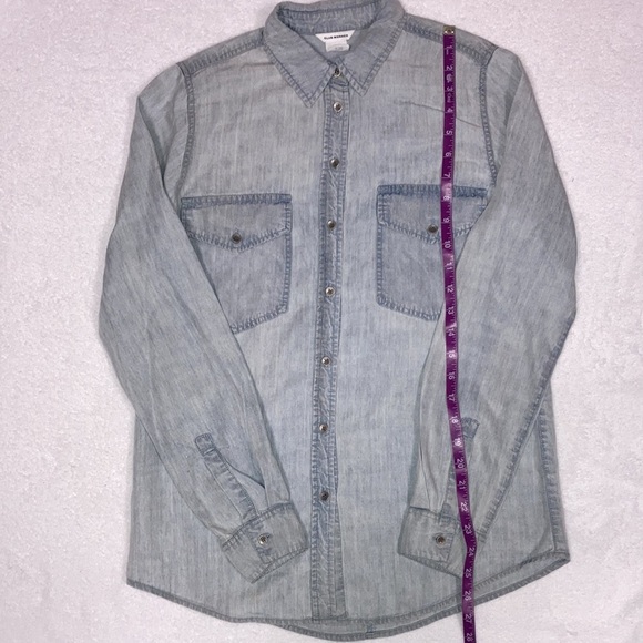 Club Monaco xs button down washed denim look 100% lyocell womens shirt - Picture 6 of 11